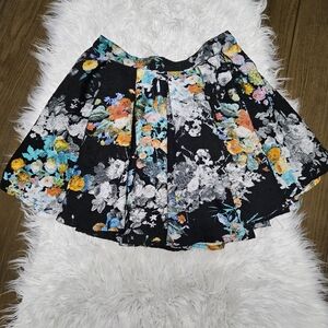 Lush Vibrant Floral Skater Skirt